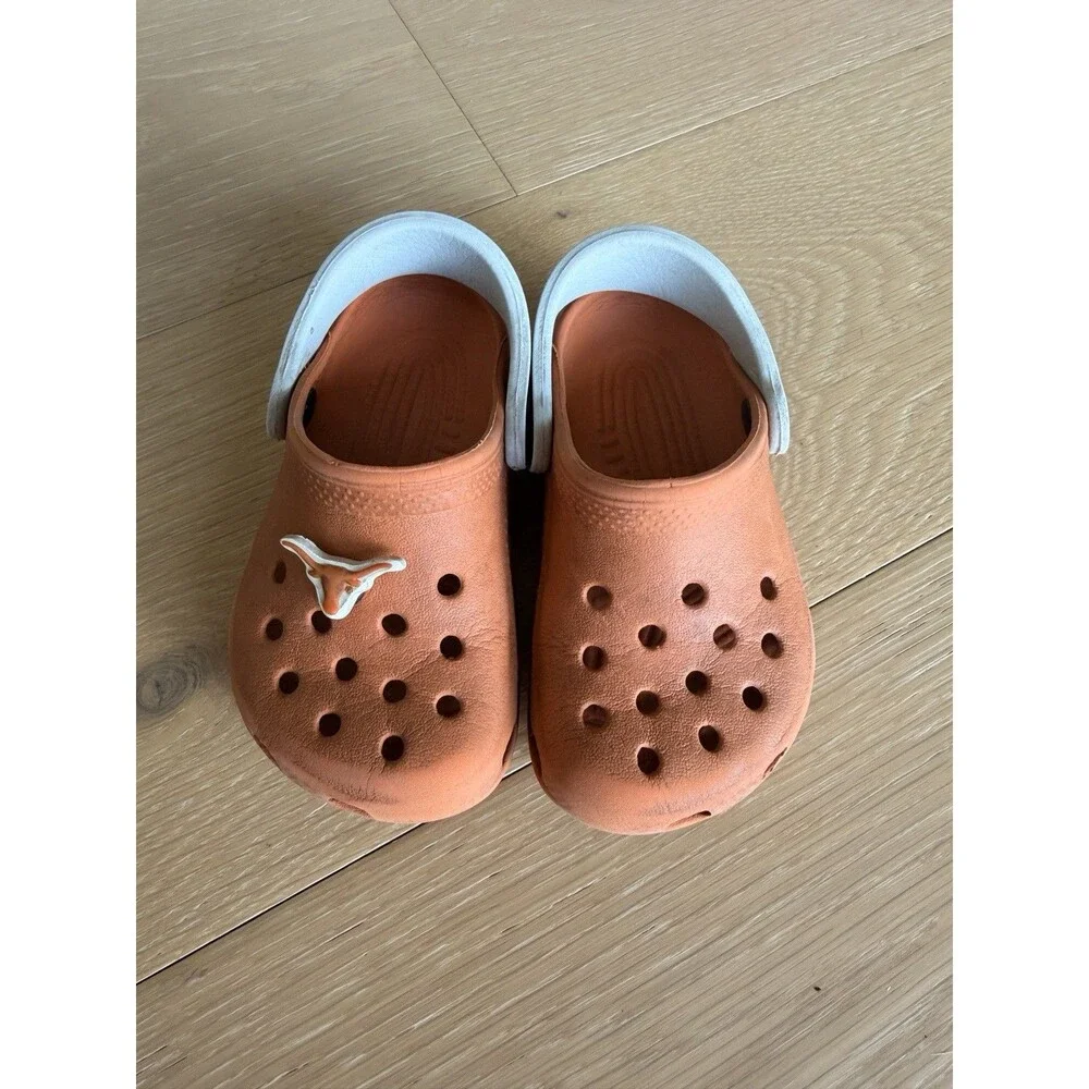 Crocs University Of Texas Classic Clog Kids Size 6c 7c Longhorns Slip On
